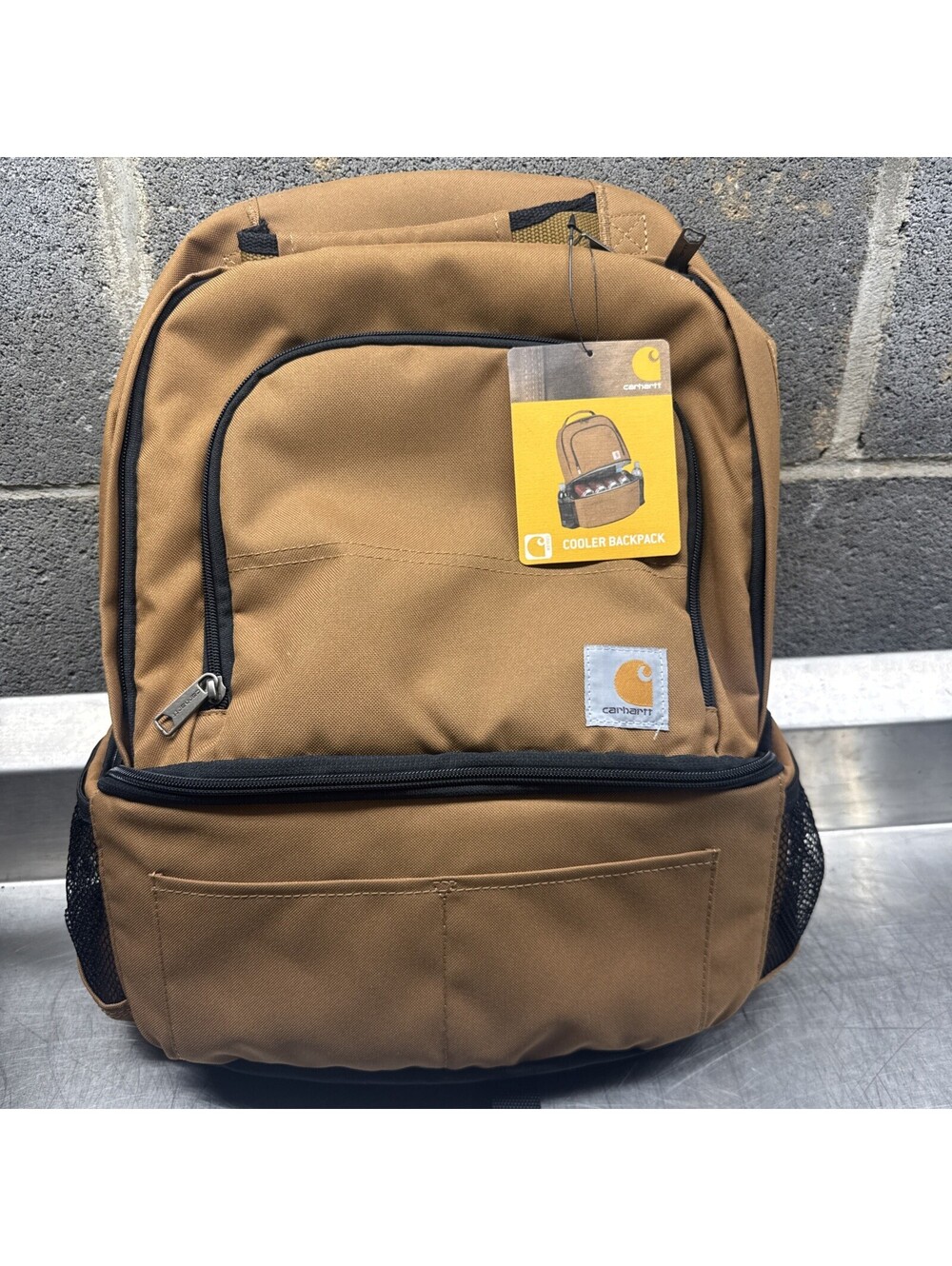 CARHARTT Cooler Backpack Brown 12 Can Insulated Water Resist 2 Compartment NWT